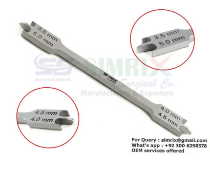 Aluminium bracket height gauge 18cm orthodontic measuring tool