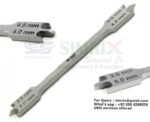 Aluminium bracket height gauge 18cm close up view orthodontic tool
