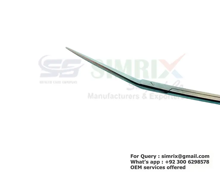 25cm Angled Scissors for Aquarium Plants in Stainless Steel